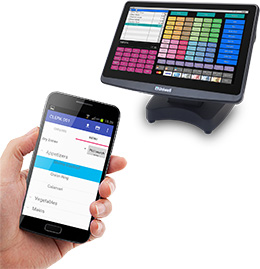 Hand held table ordering for restaurants cafes bistros